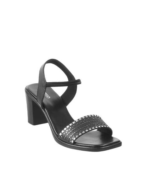 Block Heels Black Ladies Heel Sandal, Size: 36-41 at Rs 580/pair in Mumbai