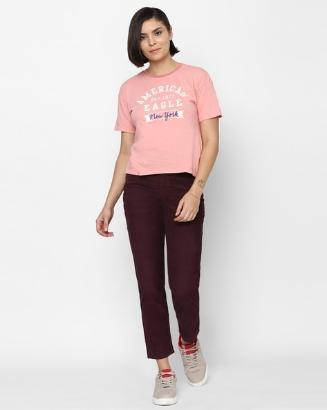 American eagle clearance maroon jeans