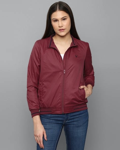 Buy Women Blue Patterned Casual Jacket Online - 794529 | Allen Solly