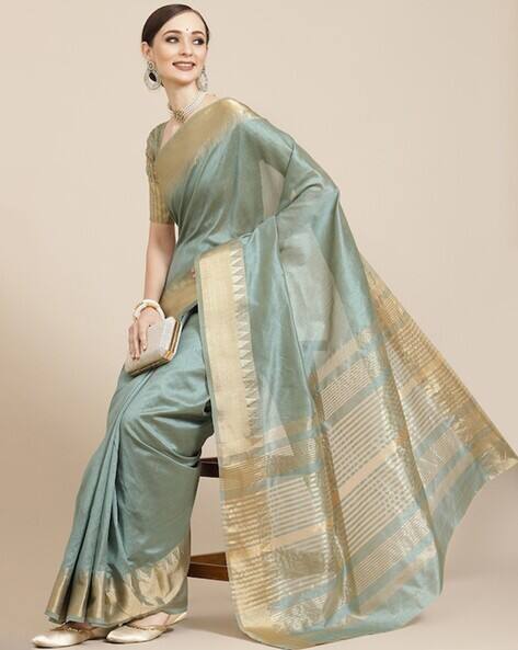 SERONA FABRICS Jacquard Woven Saree with Zari Border