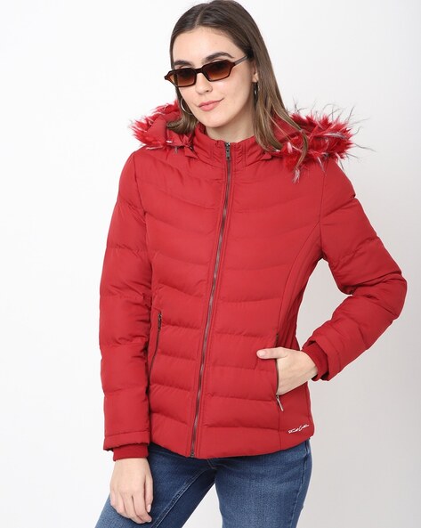 next ladies red padded coat