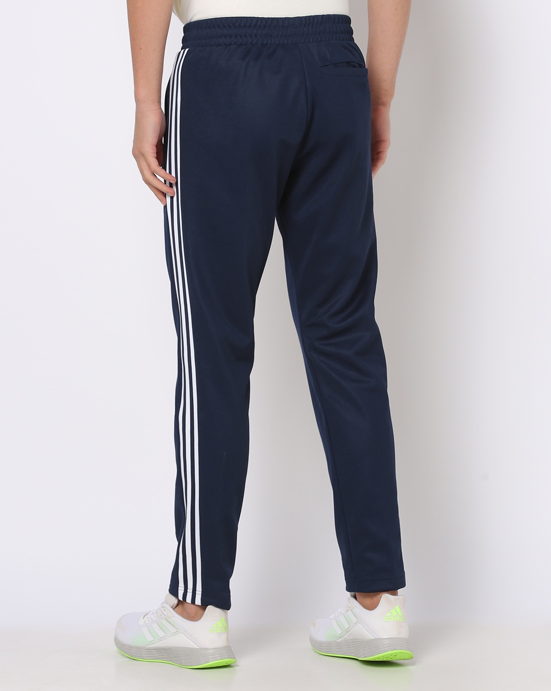 Tee Town Mens Stripes Straight Navy Blue Track Pants