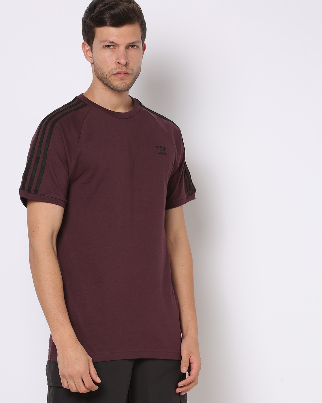 adidas originals maroon t shirt