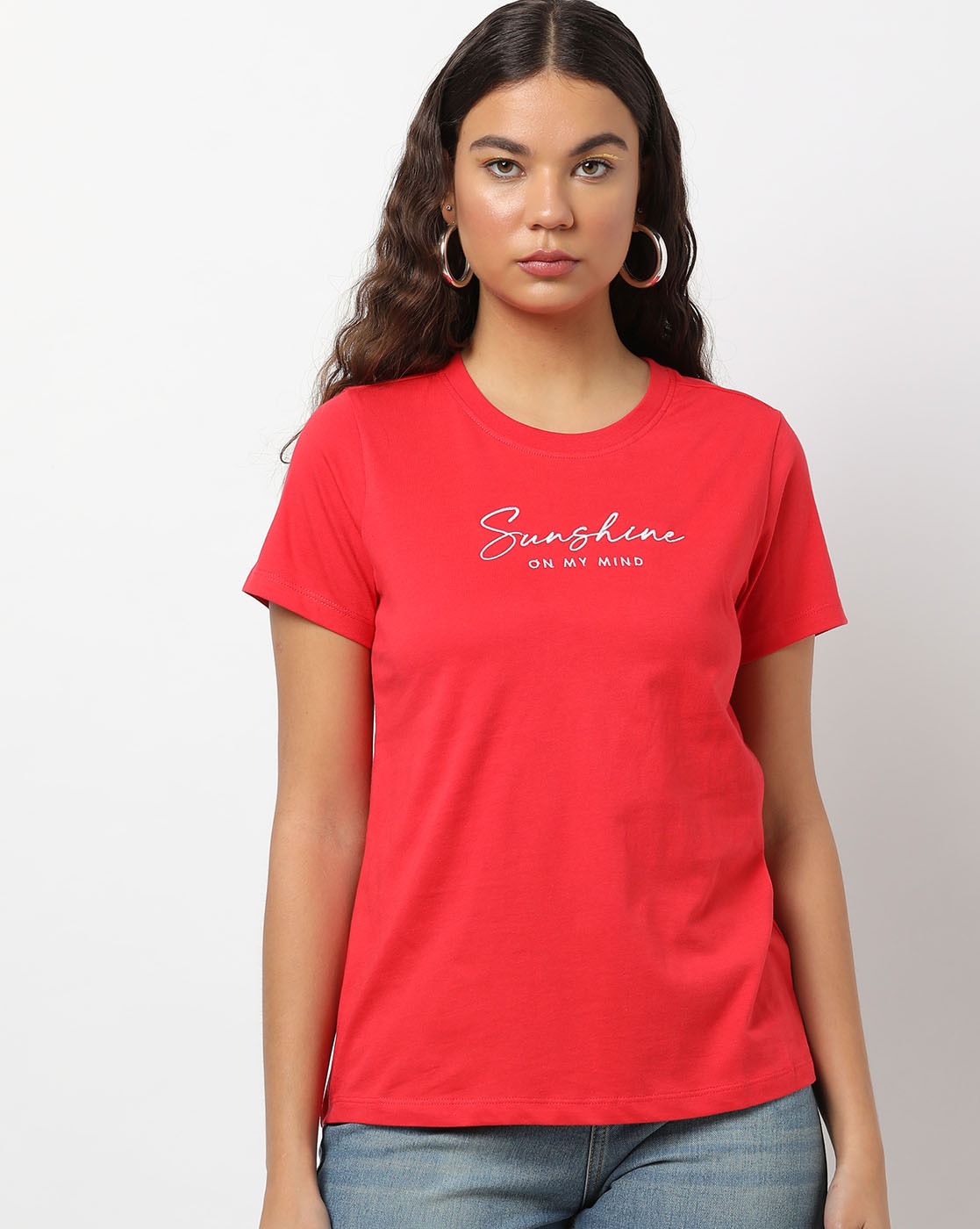 Red tshirt best sale for women