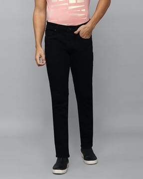 Buy LOUIS PHILIPPE SPORTS Yellow Solid Polyester Cotton Slim Fit