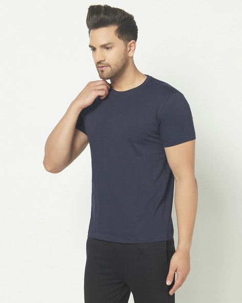 Buy Navy Blue Tshirts for Men by THE DAILY OUTFITS Online 