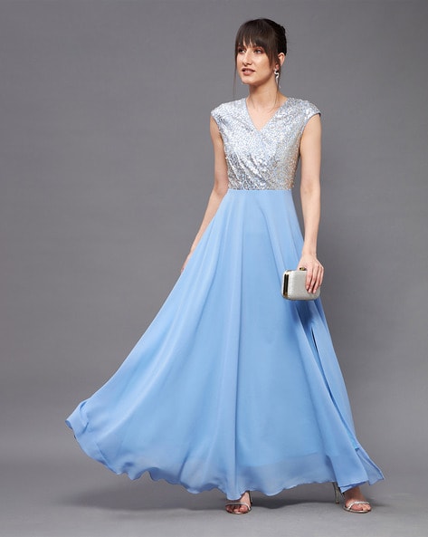 Picture Color Available Blue Ball Gown