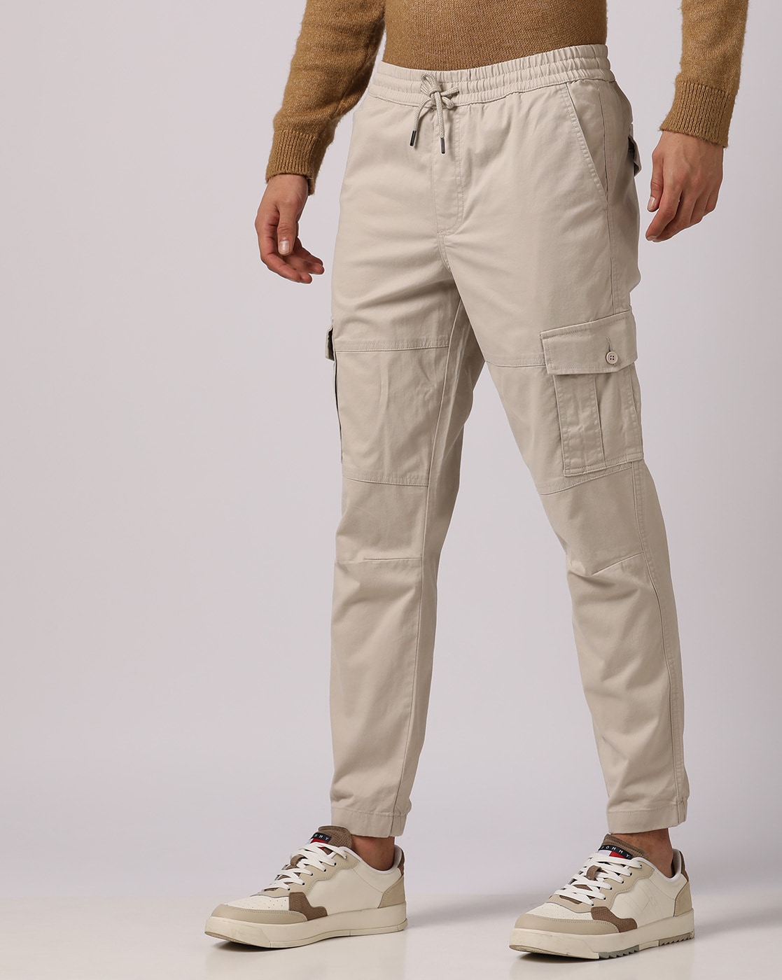 Buy American Noti Men White Solid Regular fit Regular trousers Online at  Low Prices in India - Paytmmall.com