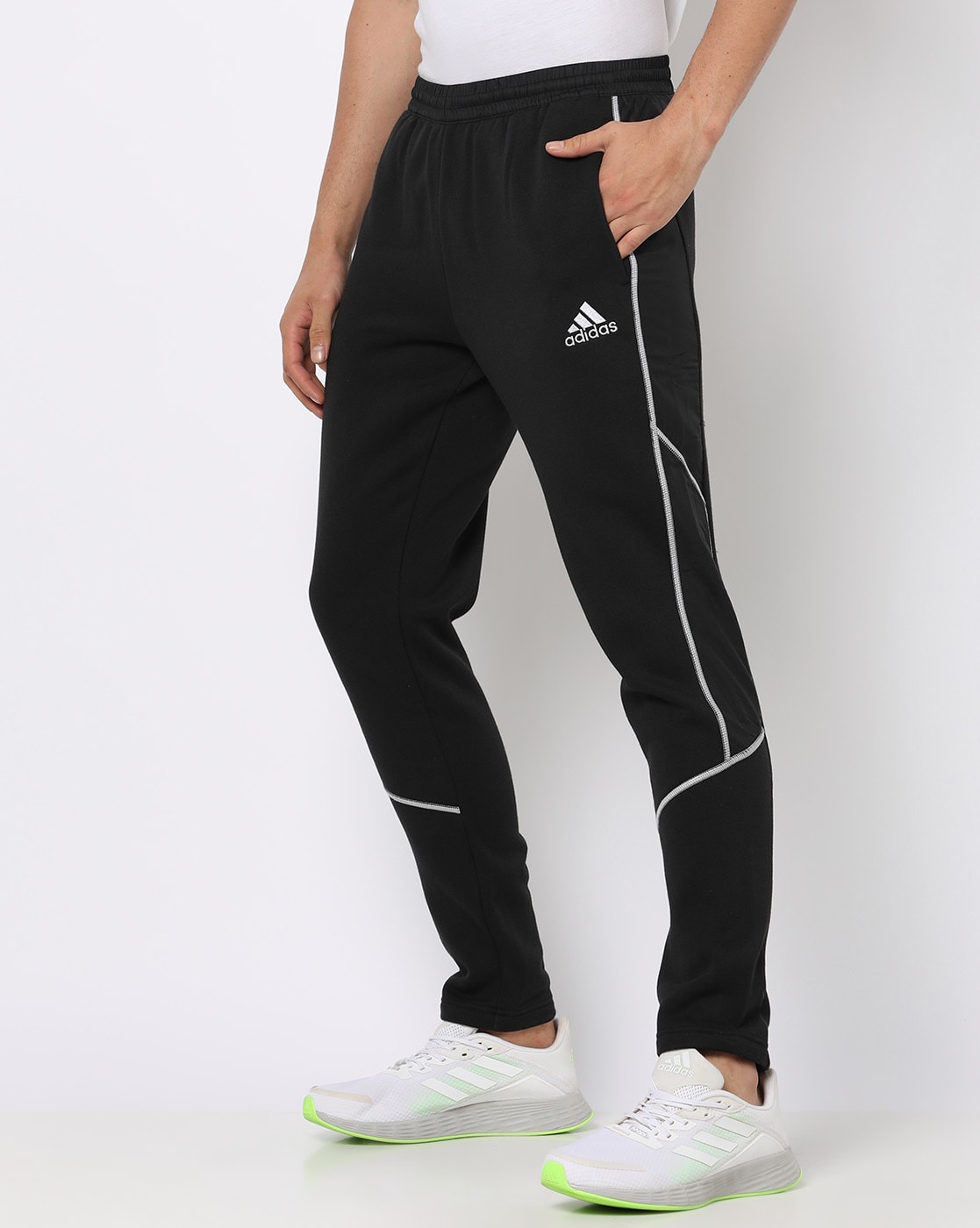 Adidas Mediumen Cotton Medium 3S FT TE PT Sports Track Pant BlackWhite  XSmall  Amazonin Clothing  Accessories