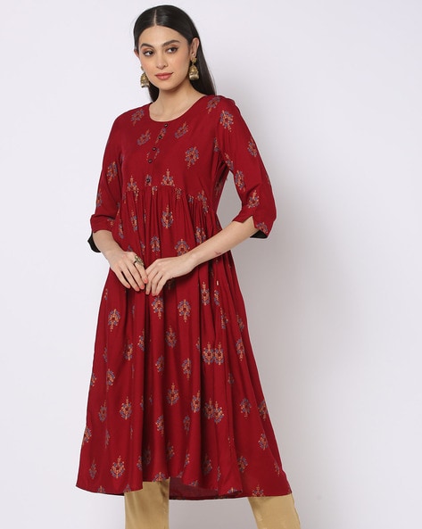 Buy Peach Kurtis & Tunics for Women by AVAASA MIX N' MATCH Online | Ajio.com