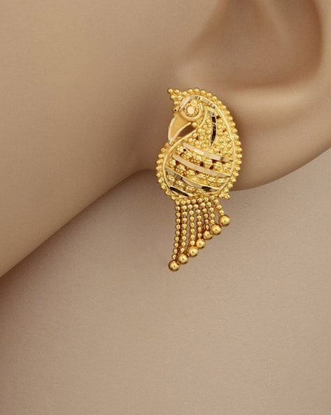 24k pure gold stud earrings original gold earring real gold 999 earrings  for women solid gold earring stud - AliExpress