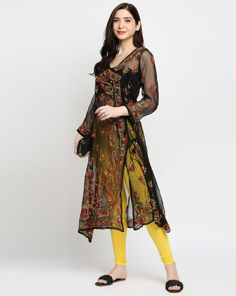 Buy Golden Churidars & Leggings for Women by ZRI Online