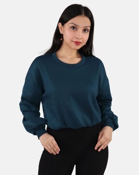 Buy Blue Sweatshirt & Hoodies for Women by THE LABEL BAR Online