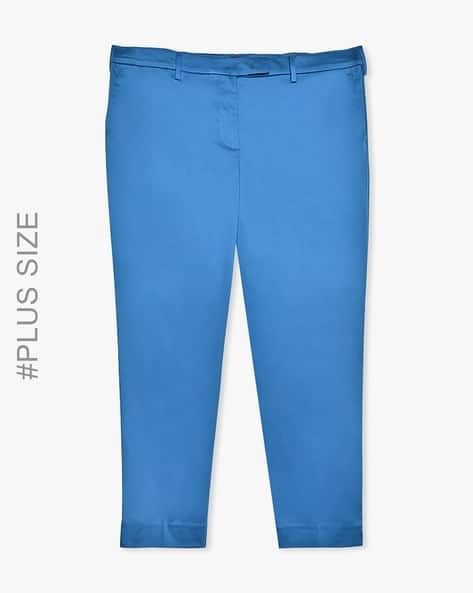 Marks & Spencer Cotton Rich Straight Leg Trousers