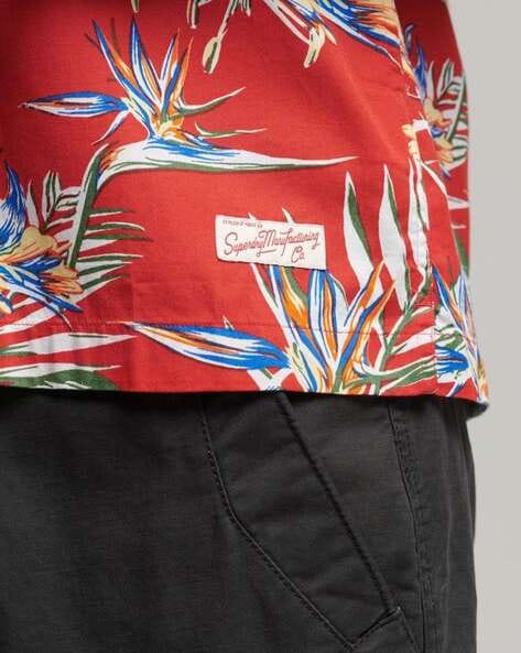 Retro Hawaiian Print Shirt S/S: Orange – Henry & Company