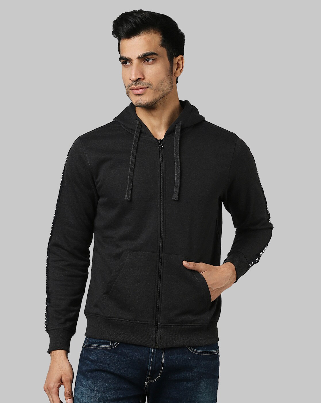 Buy Black Sweatshirt Hoodies for Men by PARK AVENUE Online