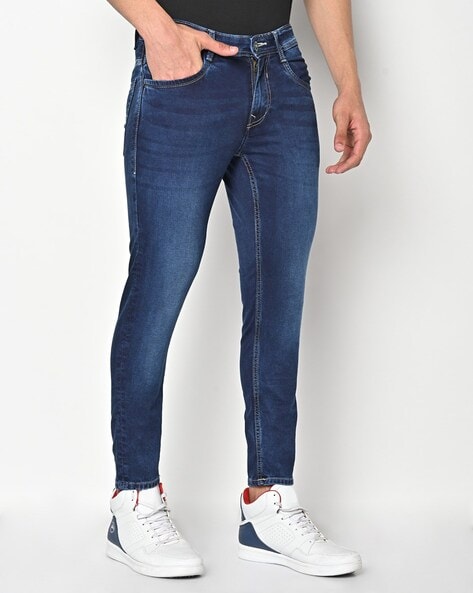 Buy Aqua Blue Jeans for Men by MUFTI Online Ajio