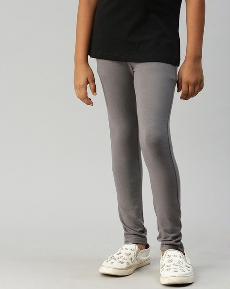 Grey printed cotton leggings - Aarika - 3924554