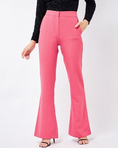 Broadstar Navy Bootcut High Rise Flared Trousers
