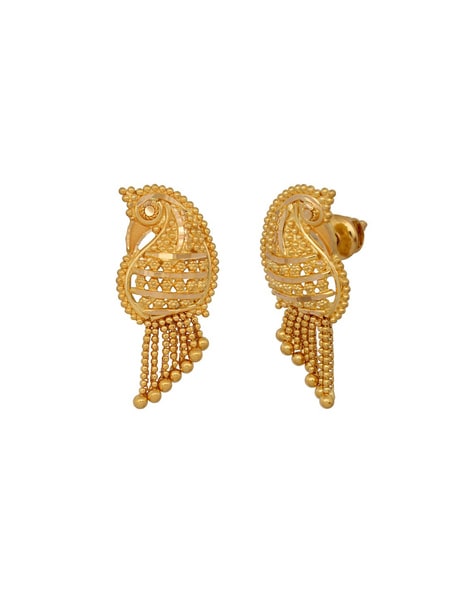 Malabar Gold & Diamonds 22k (916) Yellow Gold Stud Earrings for Women :  Amazon.in: Fashion