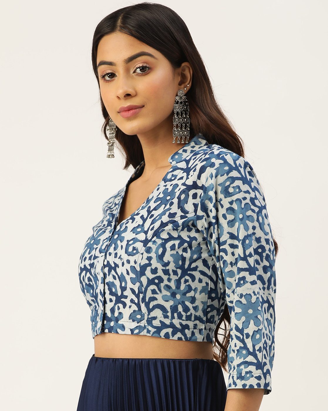 Buy Blue Blouses for Women by Molcha Online