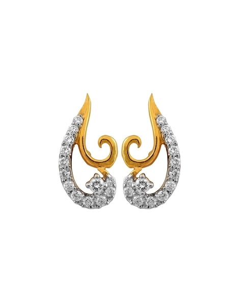 CLASSY GOLD STUD EARRINGS - Navrathan