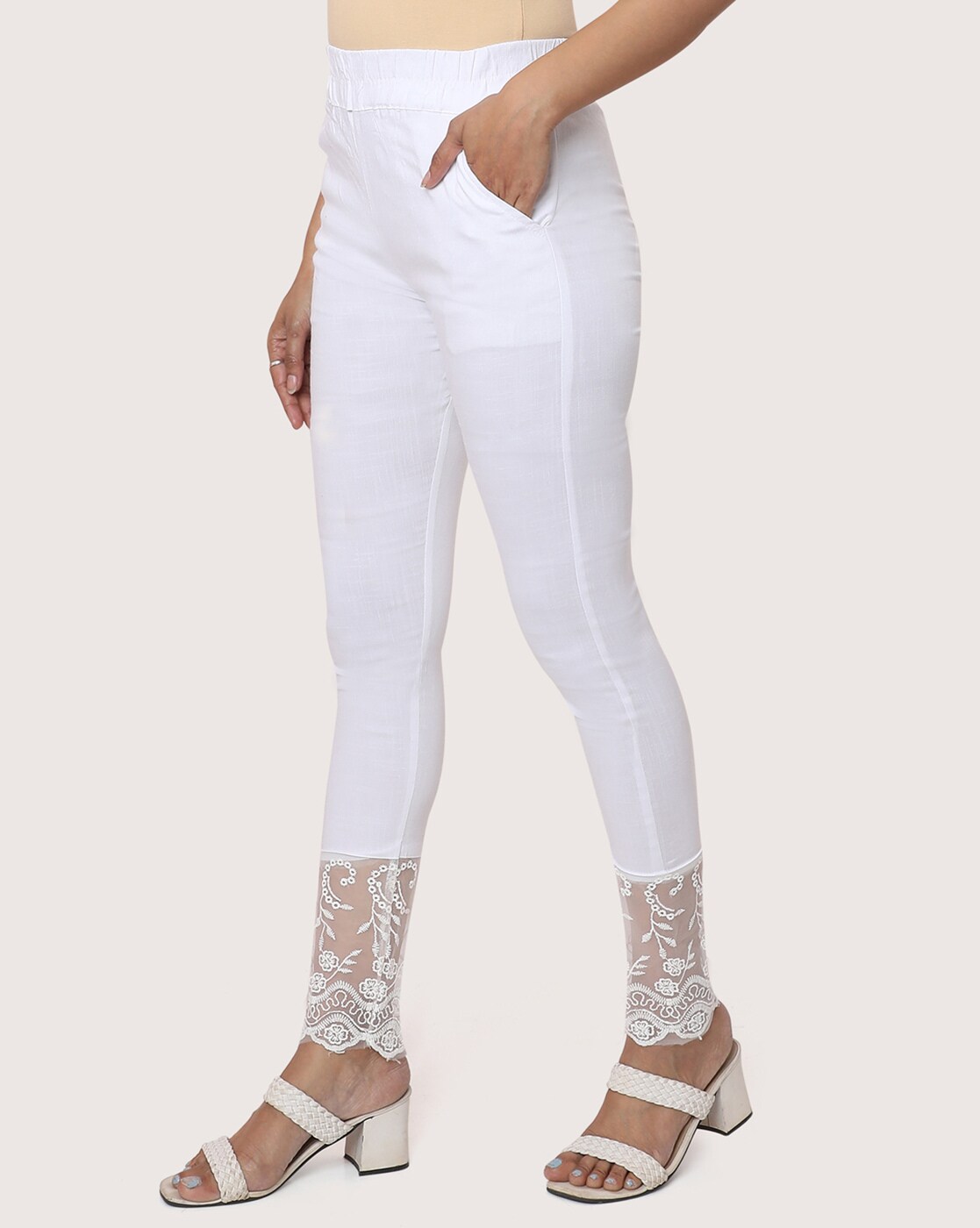 Buy White Salwars & Churidars for Women by ZRI Online