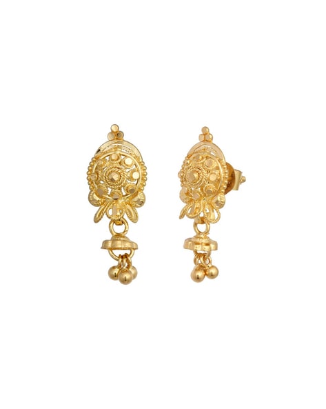 Buy Yellow Gold Earrings for Women by Whp Jewellers Online