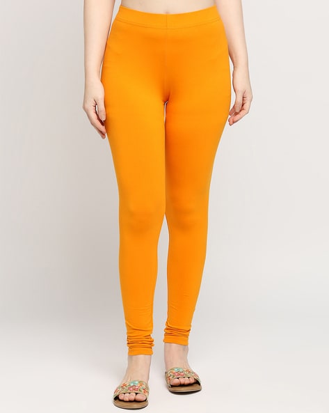 Buy Orange Leggings for Women by ZRI Online