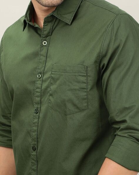 Buy online Green Linen Casual Shirt from shirts for Men by Camisa for ₹969  at 39% off | 2024 Limeroad.com