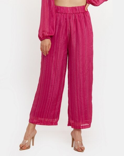 ASOS DESIGN extreme flare sequin trouser in pink  ASOS