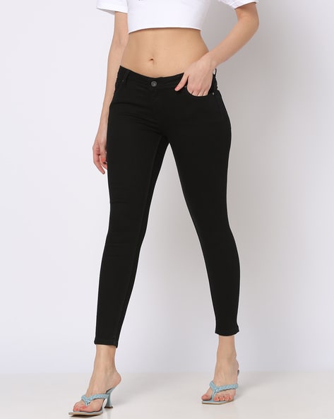 Buy Black Low Rise Skinny Jeans For Women Online in India  VeroModa