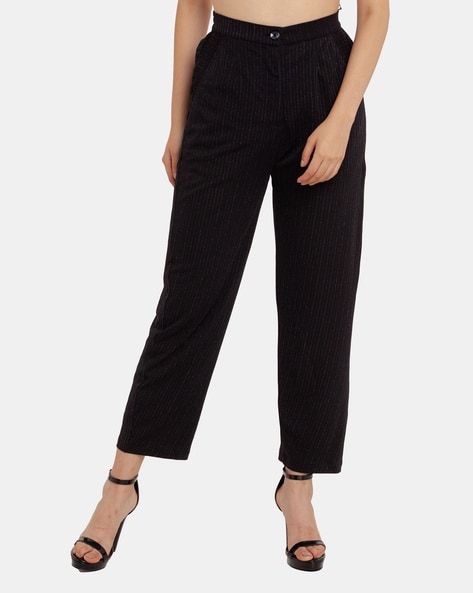 Buy Black Trousers & Pants for Women by RIO Online | Ajio.com