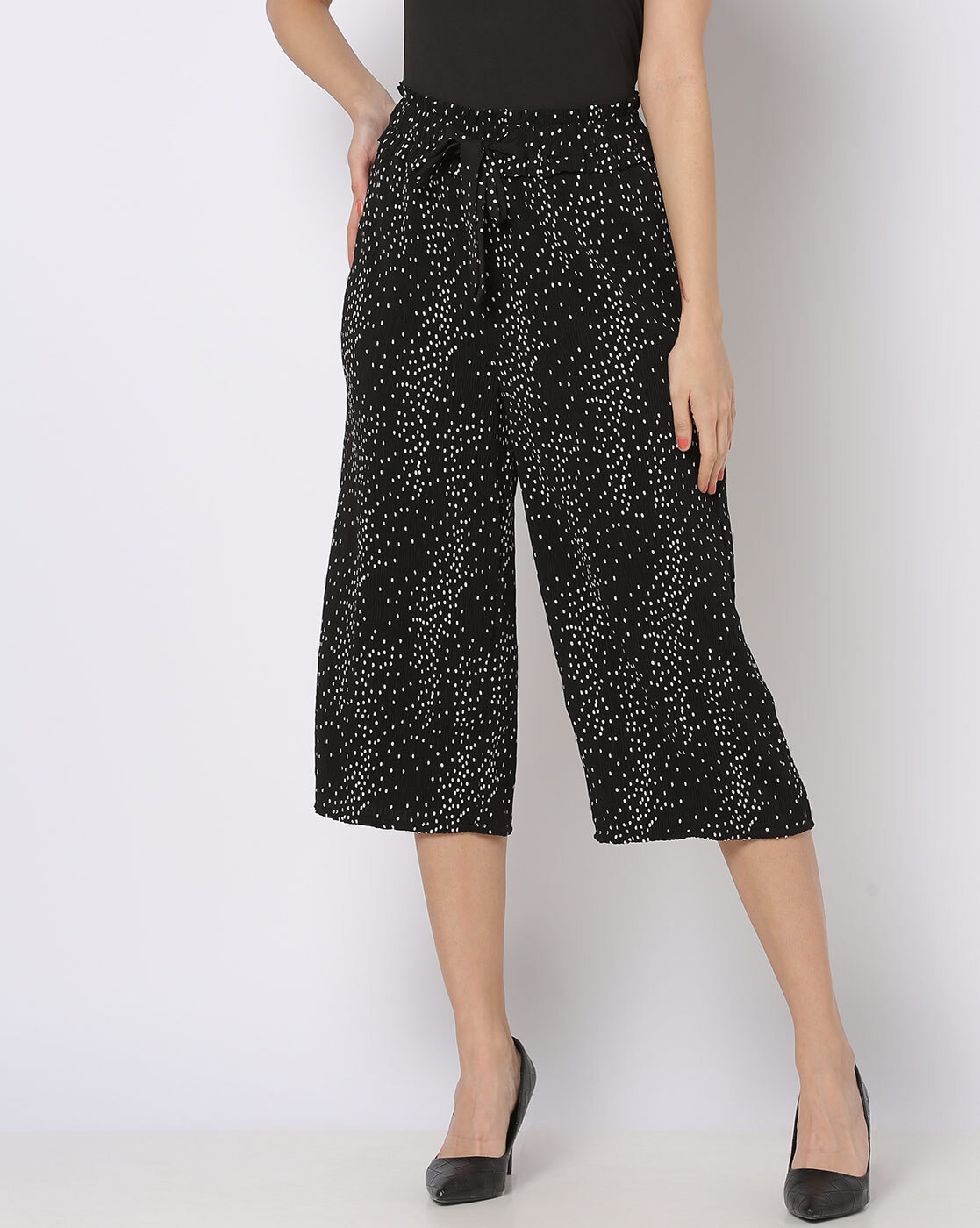 Buy Jet Black Trousers & Pants for Women by Fig Online