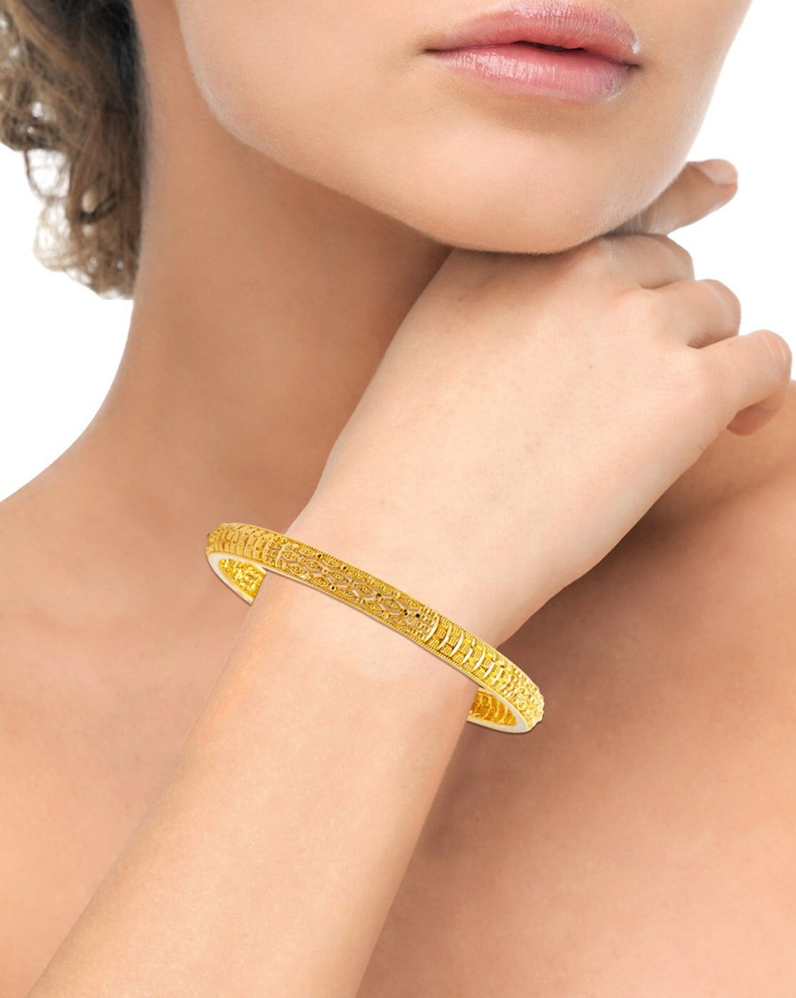 GFEEL 14K Gold Plated Bangle Bracelet, Leaf Clover India | Ubuy