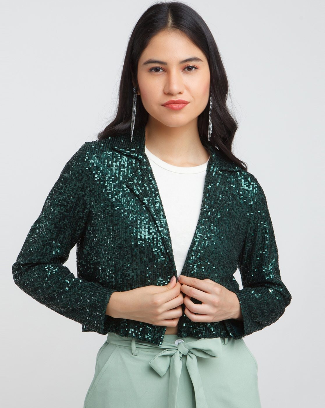 Women Sequin Jackets Glitter Long Sleeve Coats Elegant Spring Outwear  Office Ladies Solid Streetwear - Jackets - AliExpress