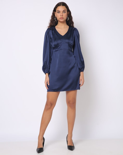 MARIA Satin Cowl Neck SLIP Dress with Ruched Waist and Side Split -  Light/Powder – DOYIN LONDON