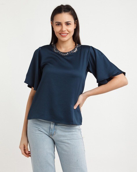 Buy Blue Tops for Women by Zink London Online