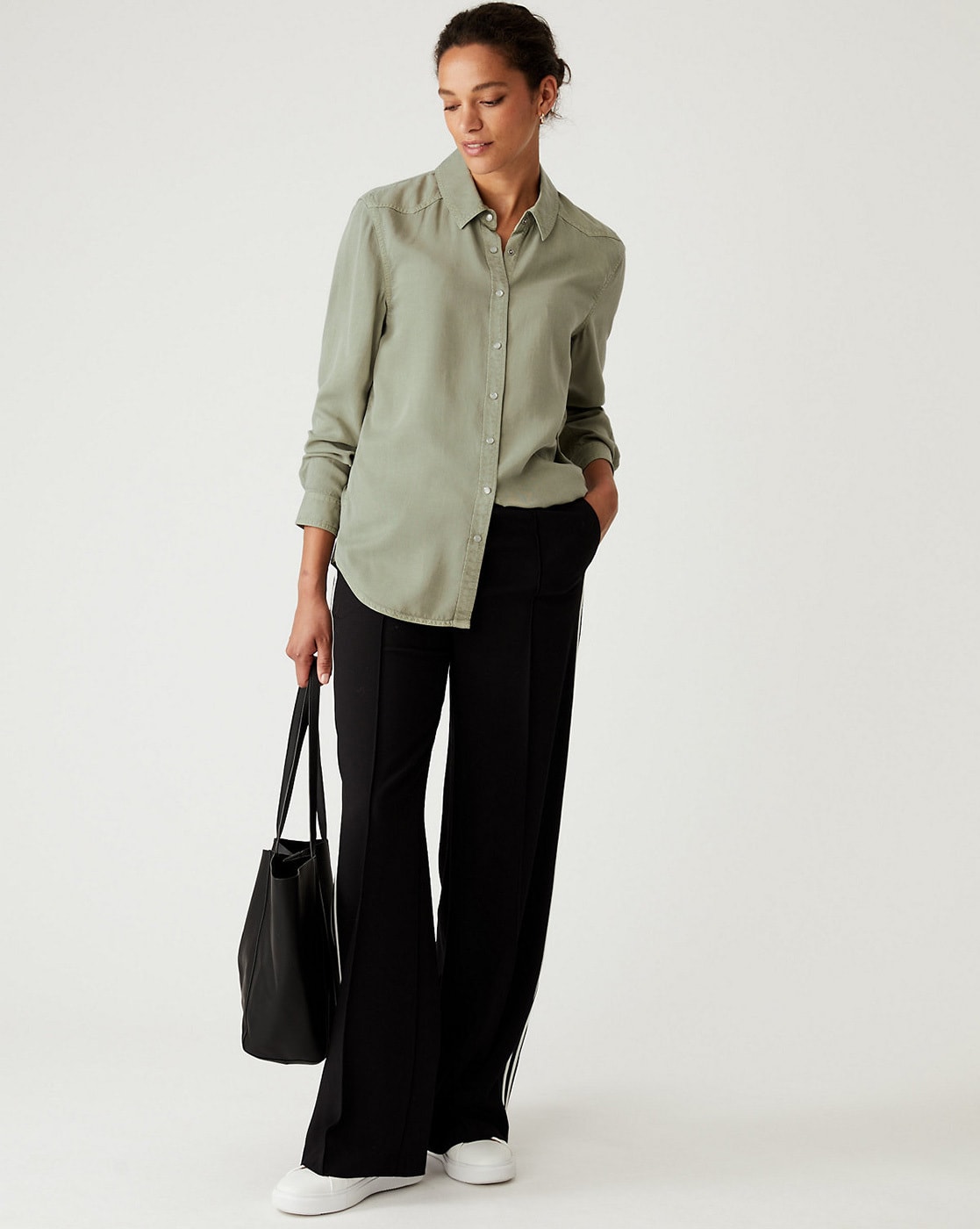 Buy Olive Shirts for Women by Marks & Spencer Online | Ajio.com