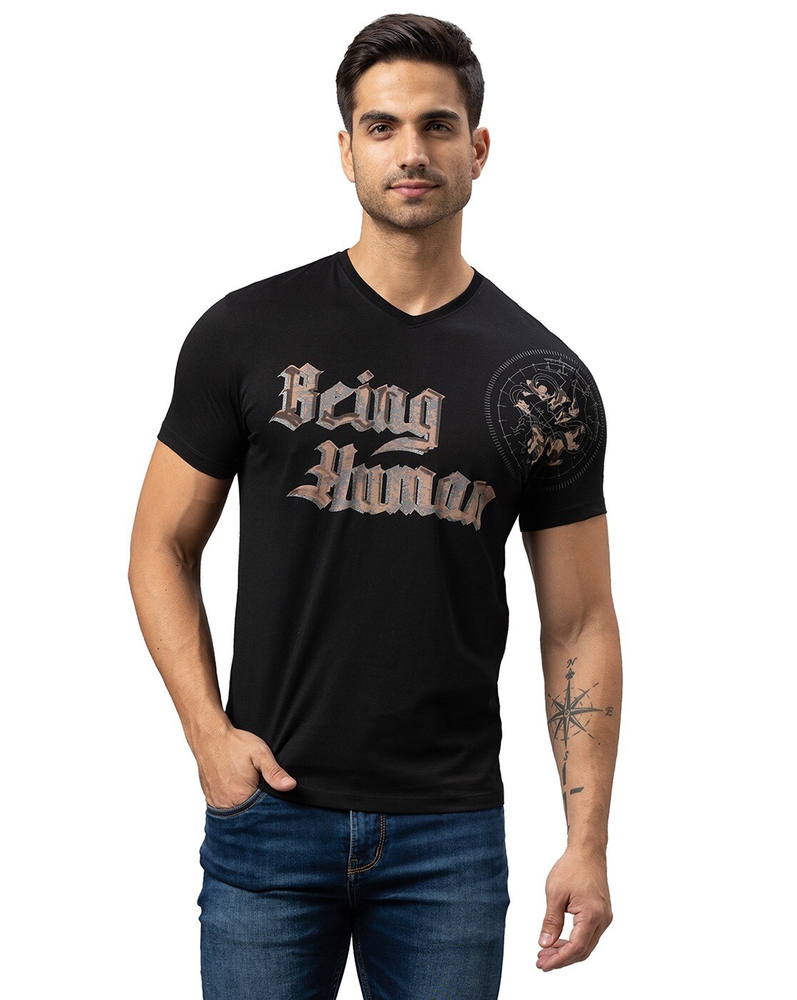 Being human shop black t shirt