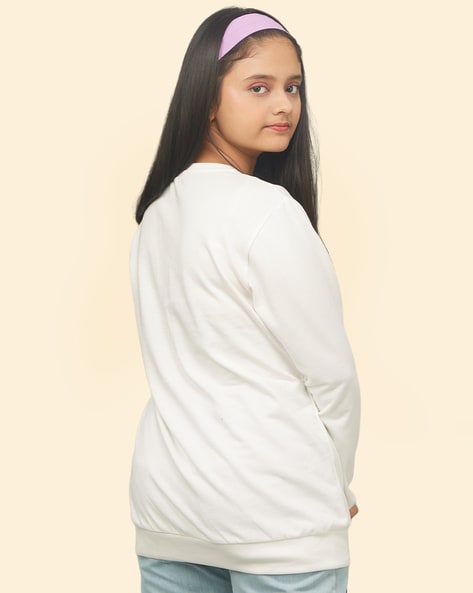 Buy White Sweatshirts & Hoodie for Girls by ZALIO Online