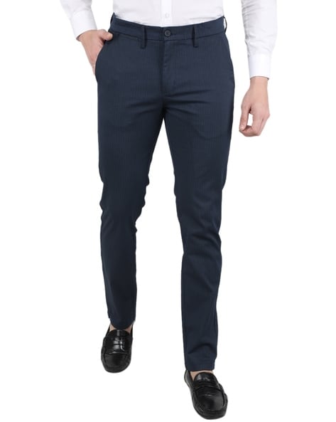 Buy MONTE CARLO Blue Solid Fleece Regular Fit Men's Track Pants | Shoppers  Stop