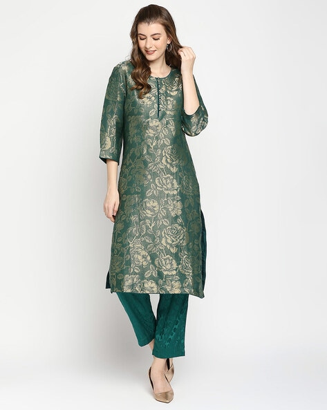 Latest 55 Types of Brocade Kurti Designs (2022) - Tips and Beauty | Kurti  designs, Traditional indian outfits, Dress design patterns