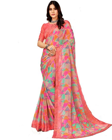 Buy Anand Sarees Floral Print Daily Wear Art Silk Multicolor Sarees Online  @ Best Price In India | Flipkart.com