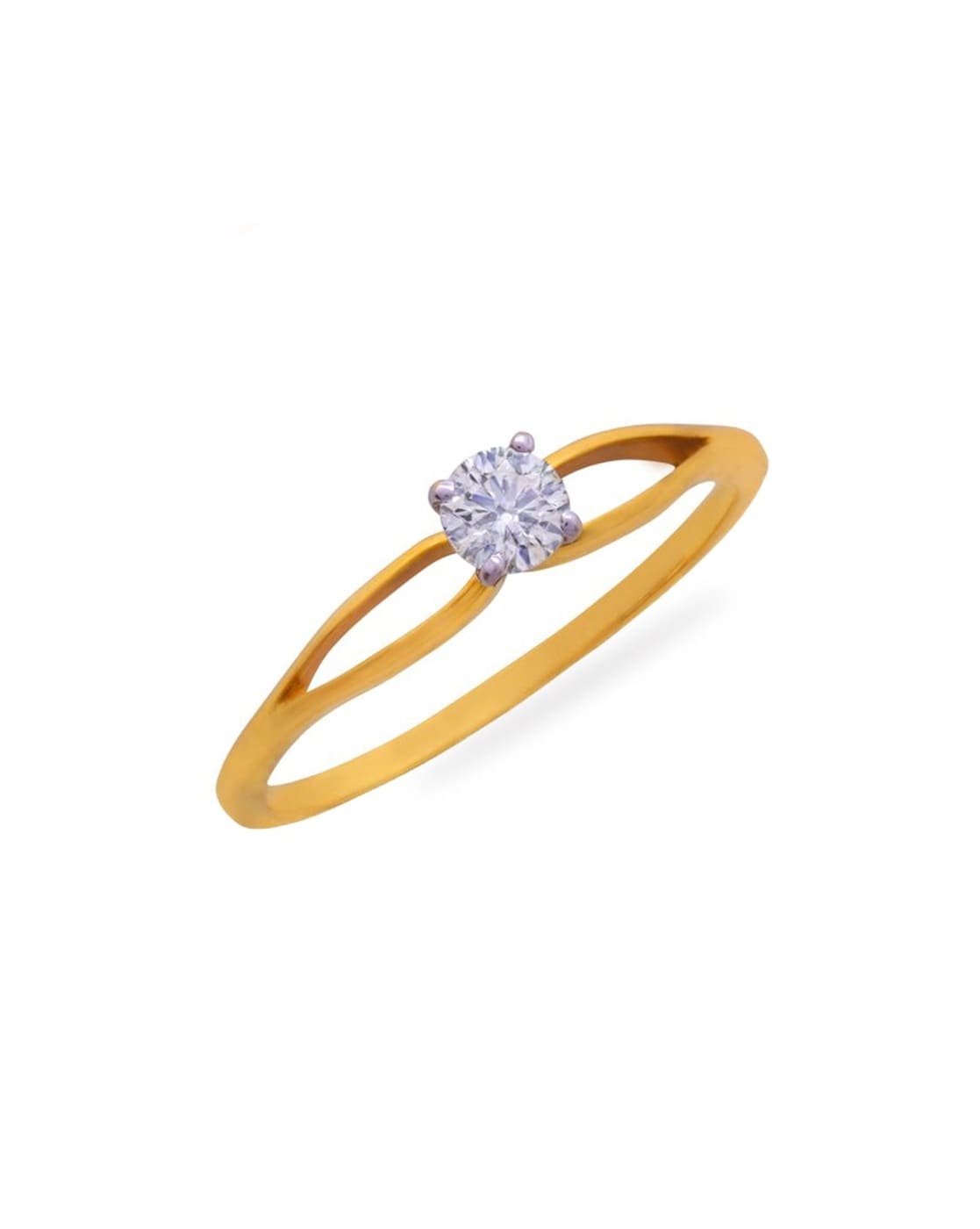 0.50cts. Heart Cut Solitaire Diamond Split Shank 18K Yellow Gold Ring –  Jewelove.US
