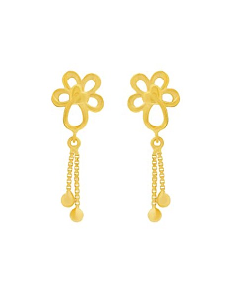 Buy Yellow Gold Earrings for Women by Whp Jewellers Online