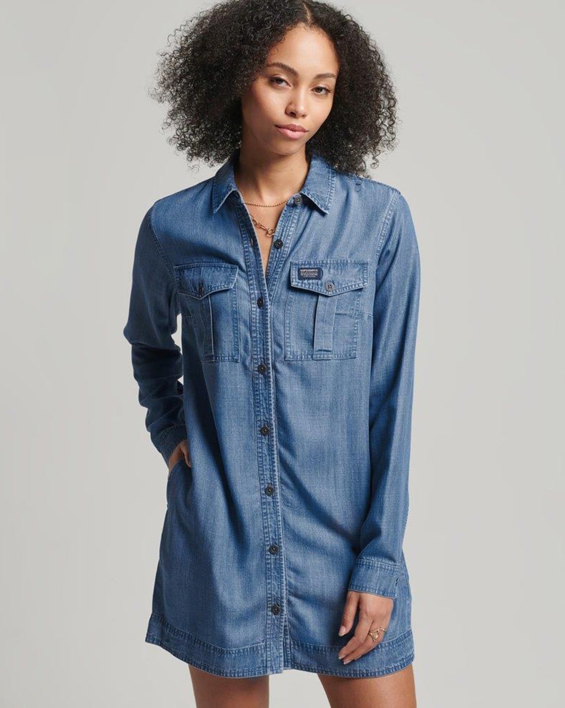 Blue Jinn oversized denim shirt | Khaite | MATCHES UK