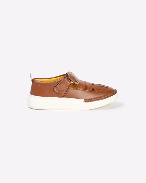 Tan on sale velcro shoes