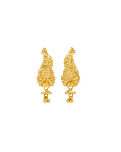 14kt yellow gold circle dangle earrings - Freedman Jewelers