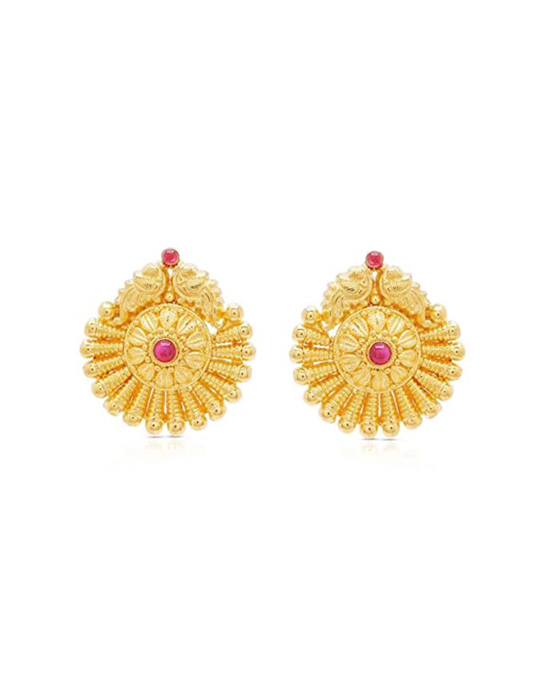 8,785 Likes, 9 Comments - Waman Hari Pethe Sons (@wamanharipethesons) on  Instagram: “Beautiful & elegant #Gold… | 22k gold earrings, Diamond earrings,  Gold earrings